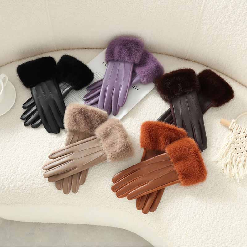 Gants d'hiver en cuir PU de lu - Leather Driving Glove avis et prix